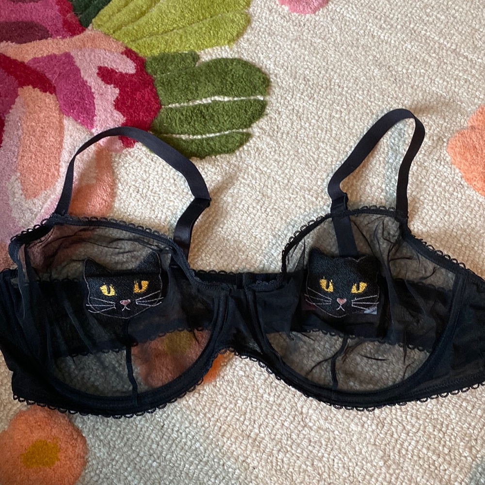 Adore Me Mesh Cat Underwire Bra - 42 DD